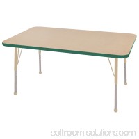 ECR4Kids 30" x 48" Rectangle Everyday T-Mold Adjustable Activity Table, Multiple Colors/Types   565352700